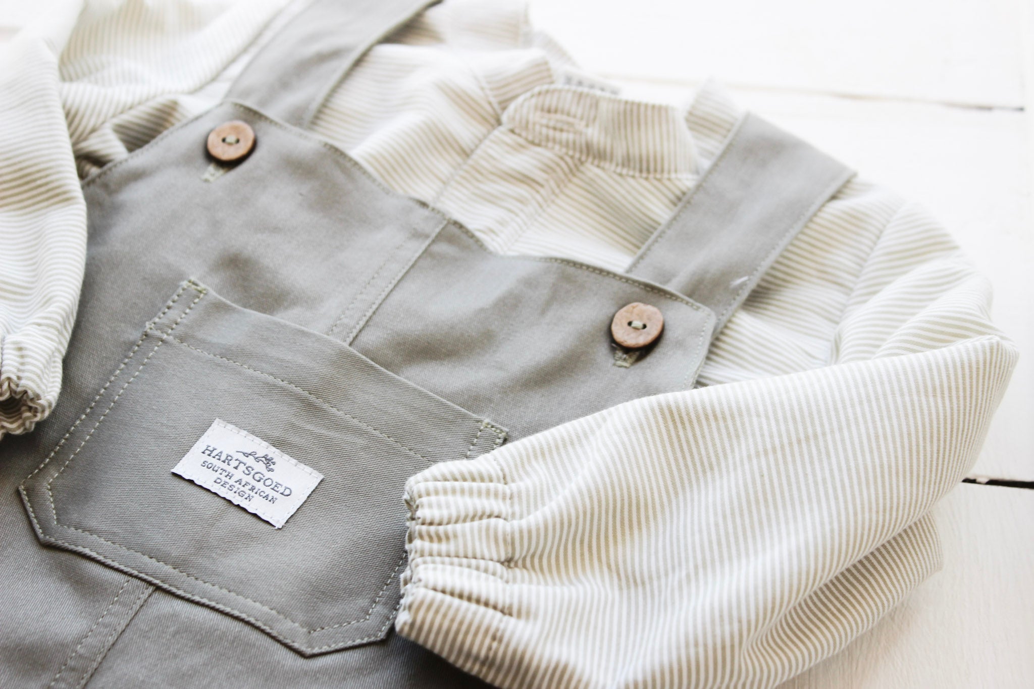 Lourens lined Shirt | Olive Stripe