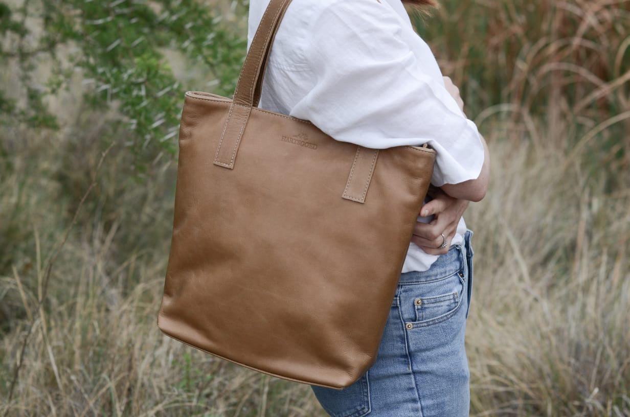 Leather Tote Bag | Caramel