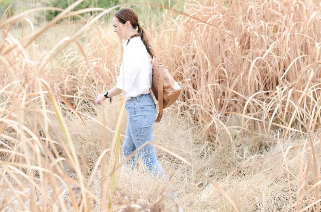 Leather Nappy Handbag | Caramel