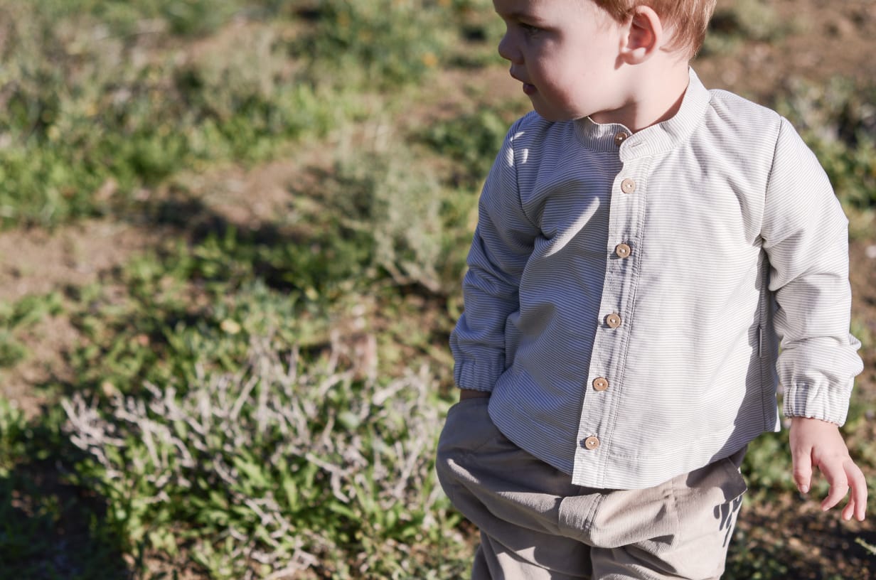 Lourens lined Shirt | Olive Stripe