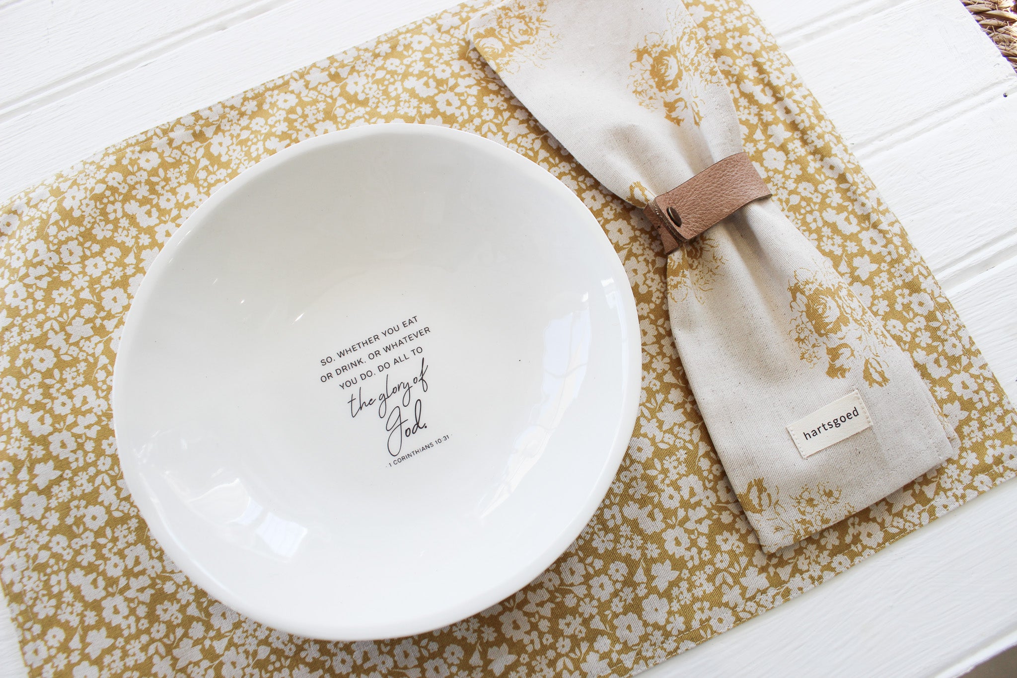 Reversible Placemat | Mustard fields | May you be
