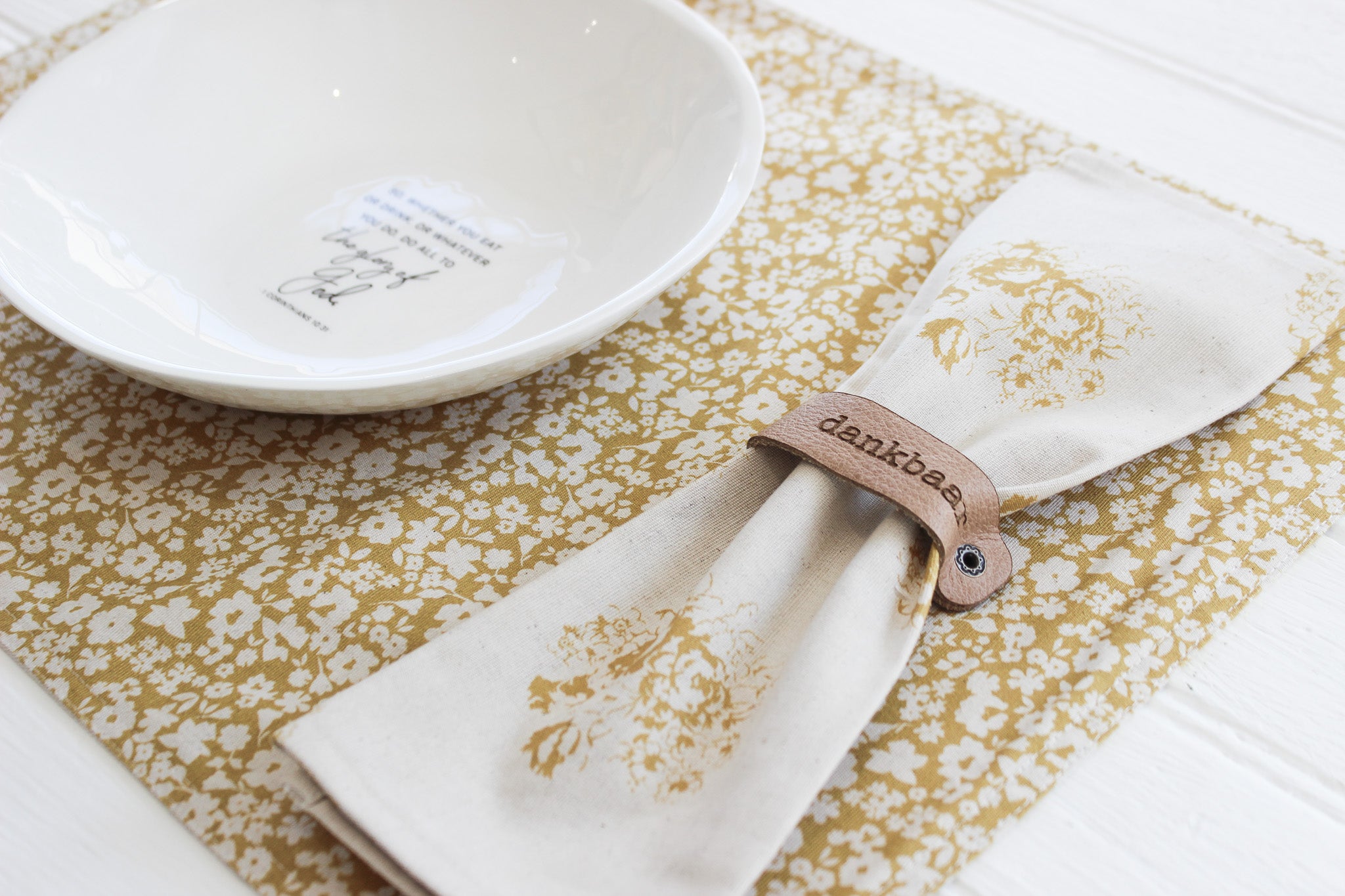 Reversible Placemat | Mustard fields | May you be