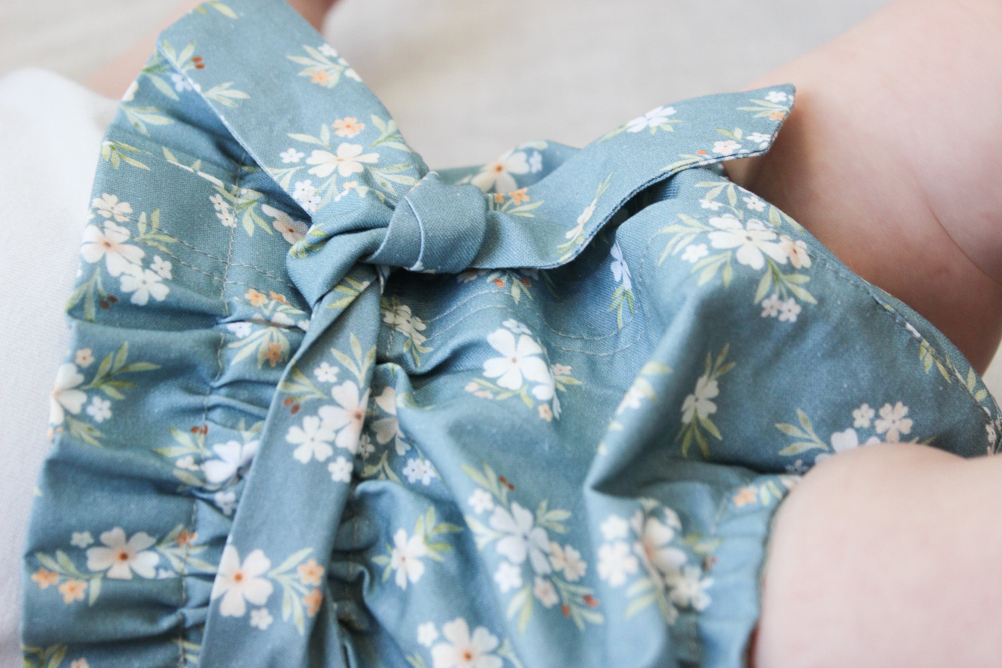 Jana Bottoms | Floral on Dusty Blue