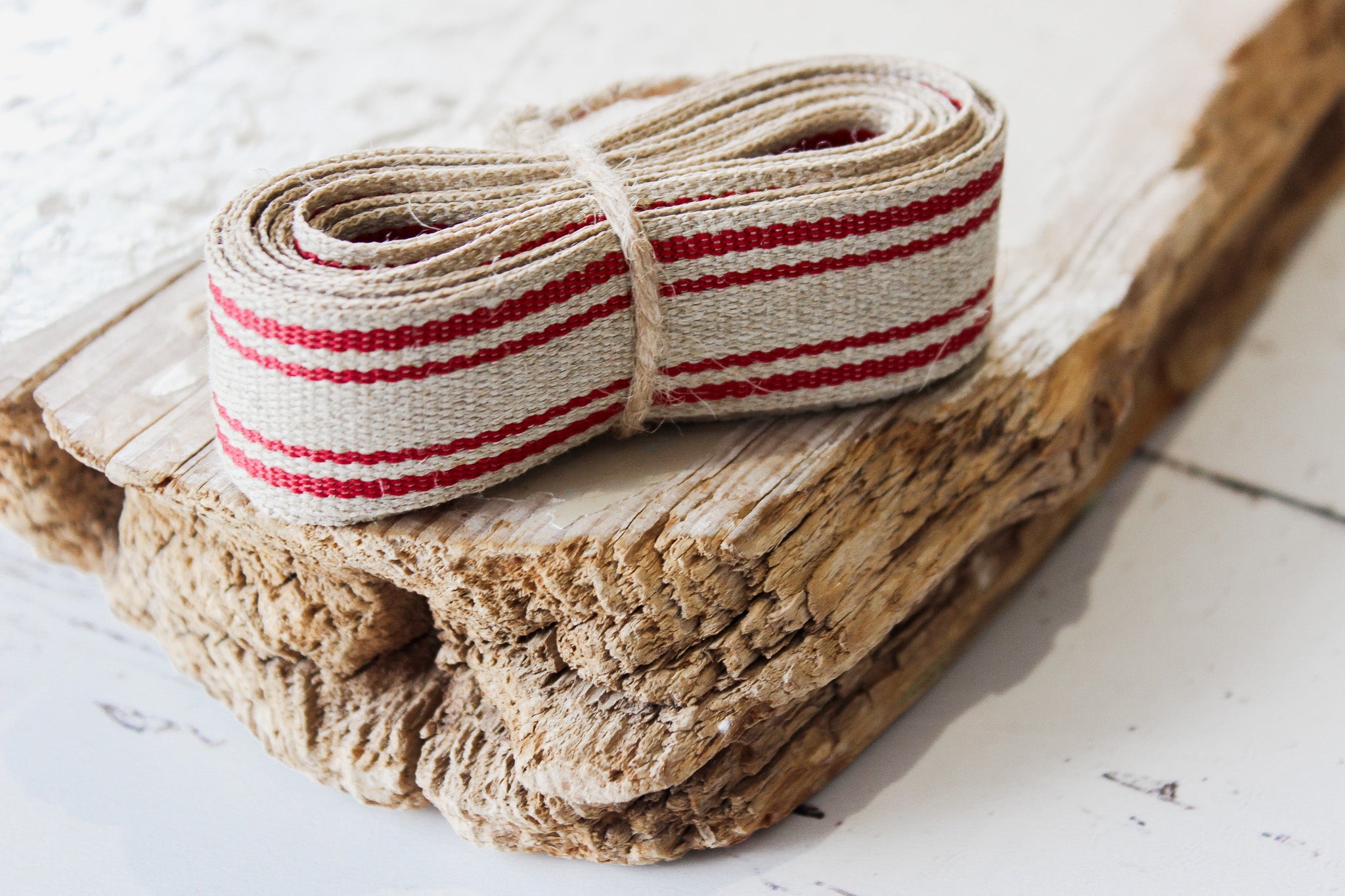 Ribbon 4m |  French Red on Linen