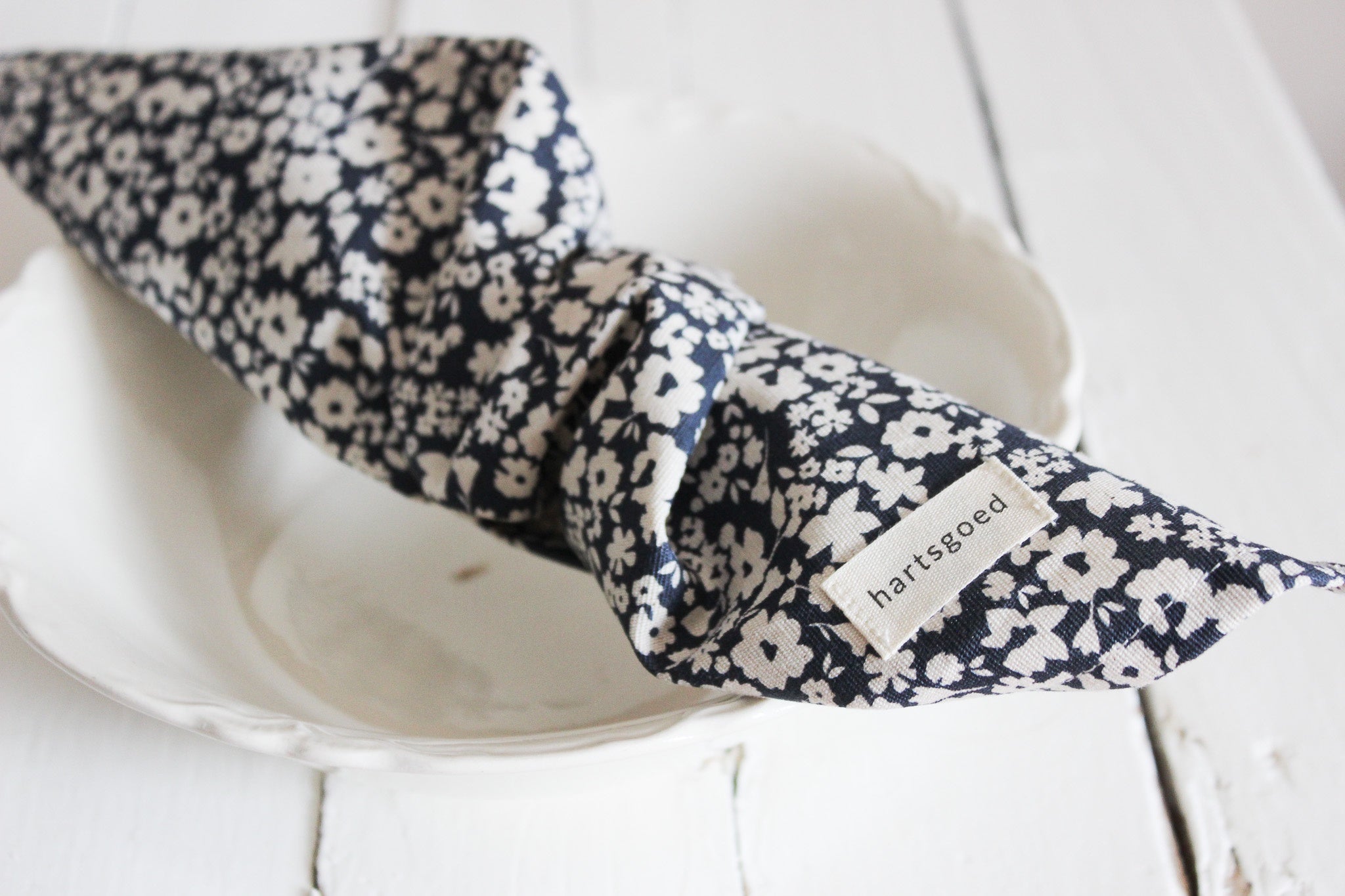 Napkin set of 2 | Navy Fields of Flowers