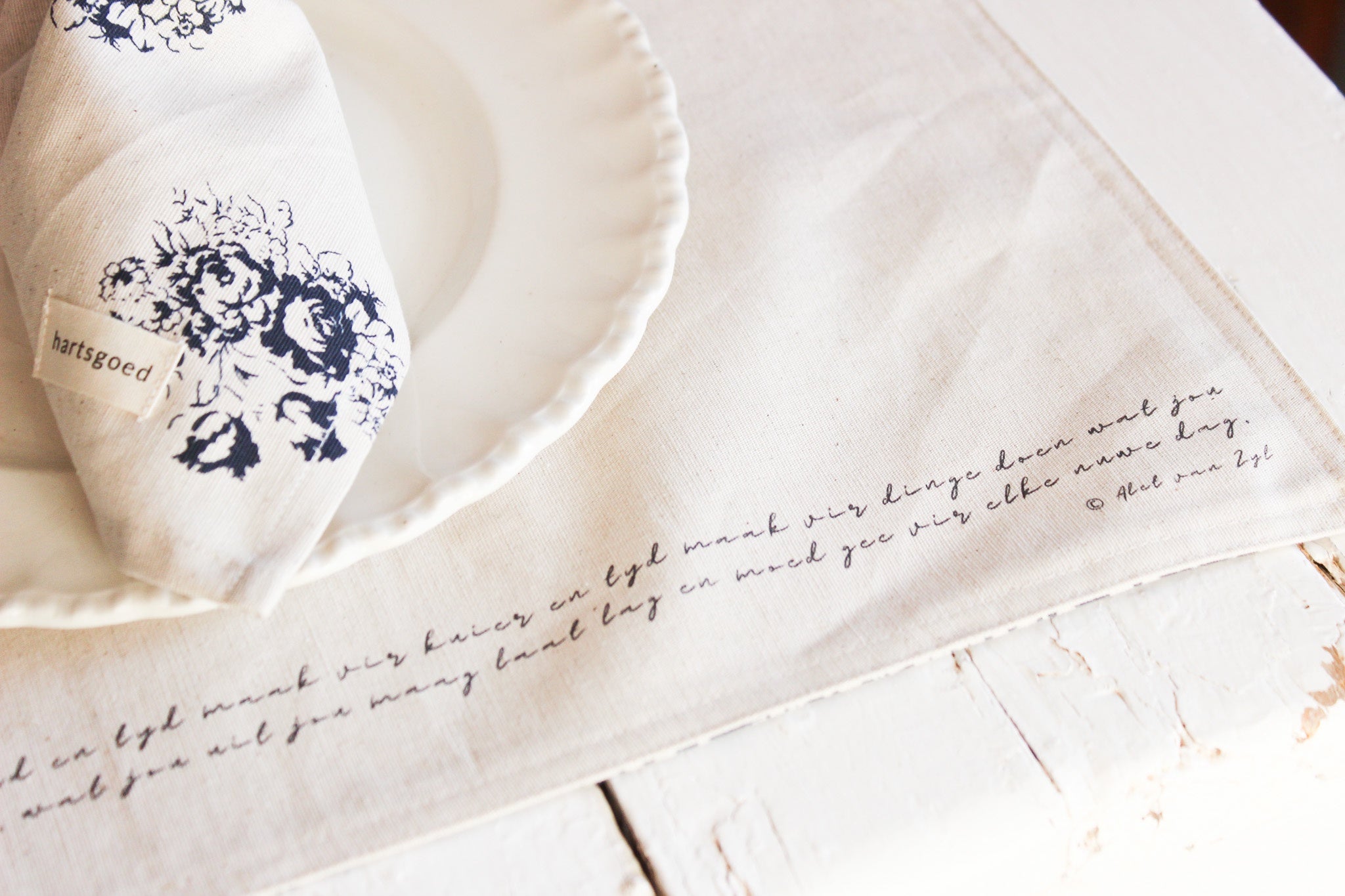 Reversible Placemat | Navy Fields | Tyd maak