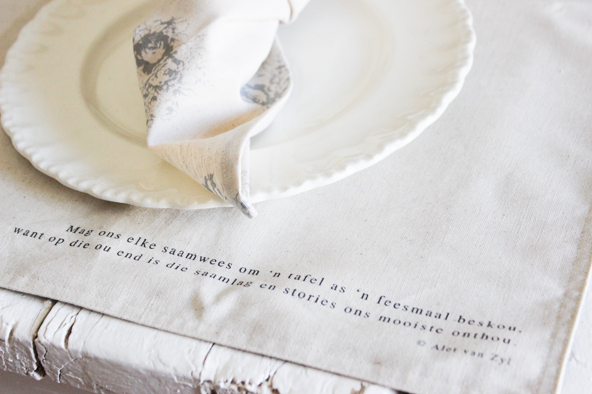 Reversible Placemat | Grey Fields | Elke saamwees