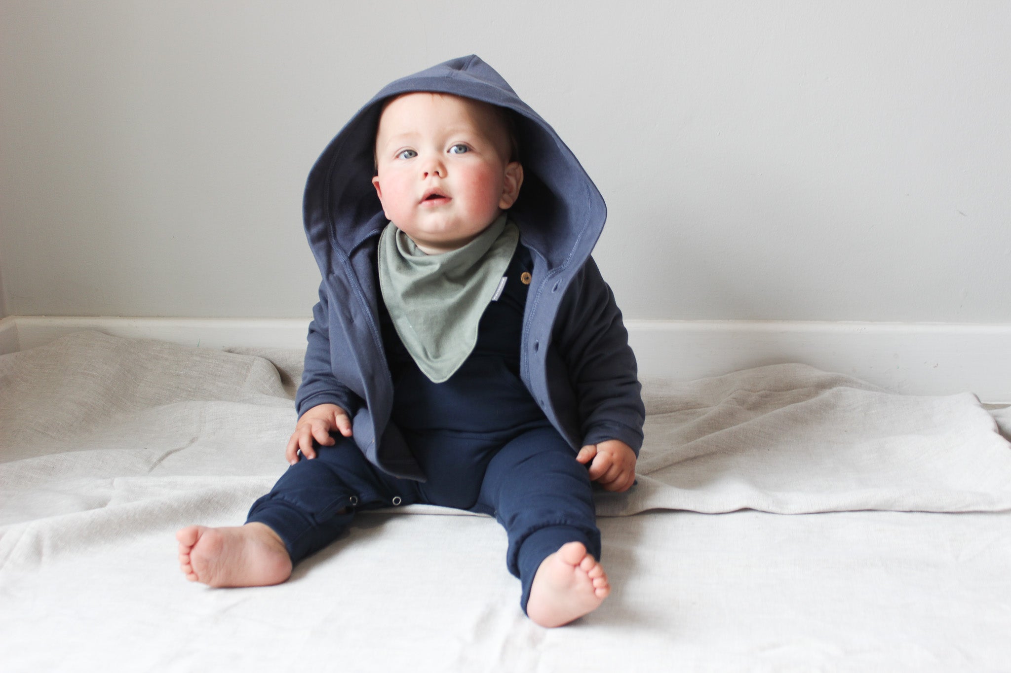 Jean Hooded Cardi | Dusty Blue