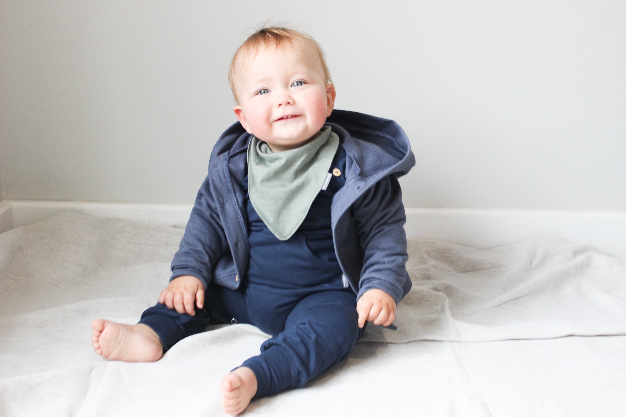 Jean Hooded Cardi | Dusty Blue