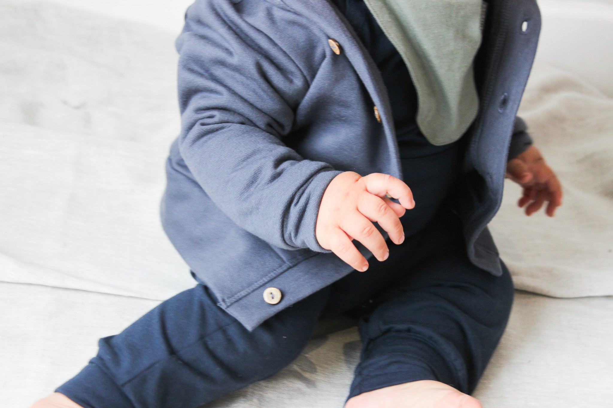 Jean Hooded Cardi | Dusty Blue