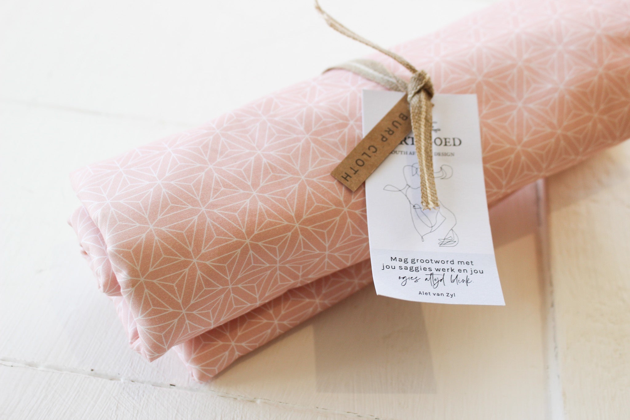 Burp cloth | Patterned Pink