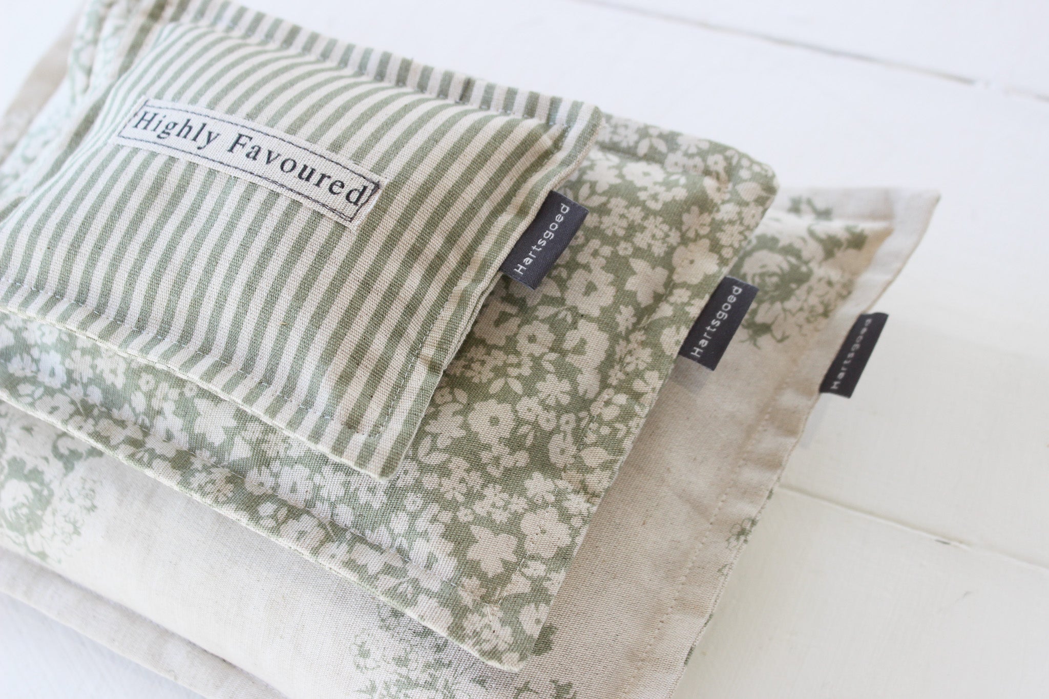 Linen Microwaveable Heating Bag Set | Olive