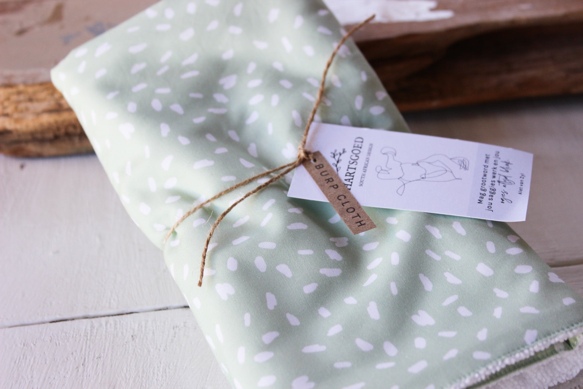 Burp Cloth | Speckles on Green