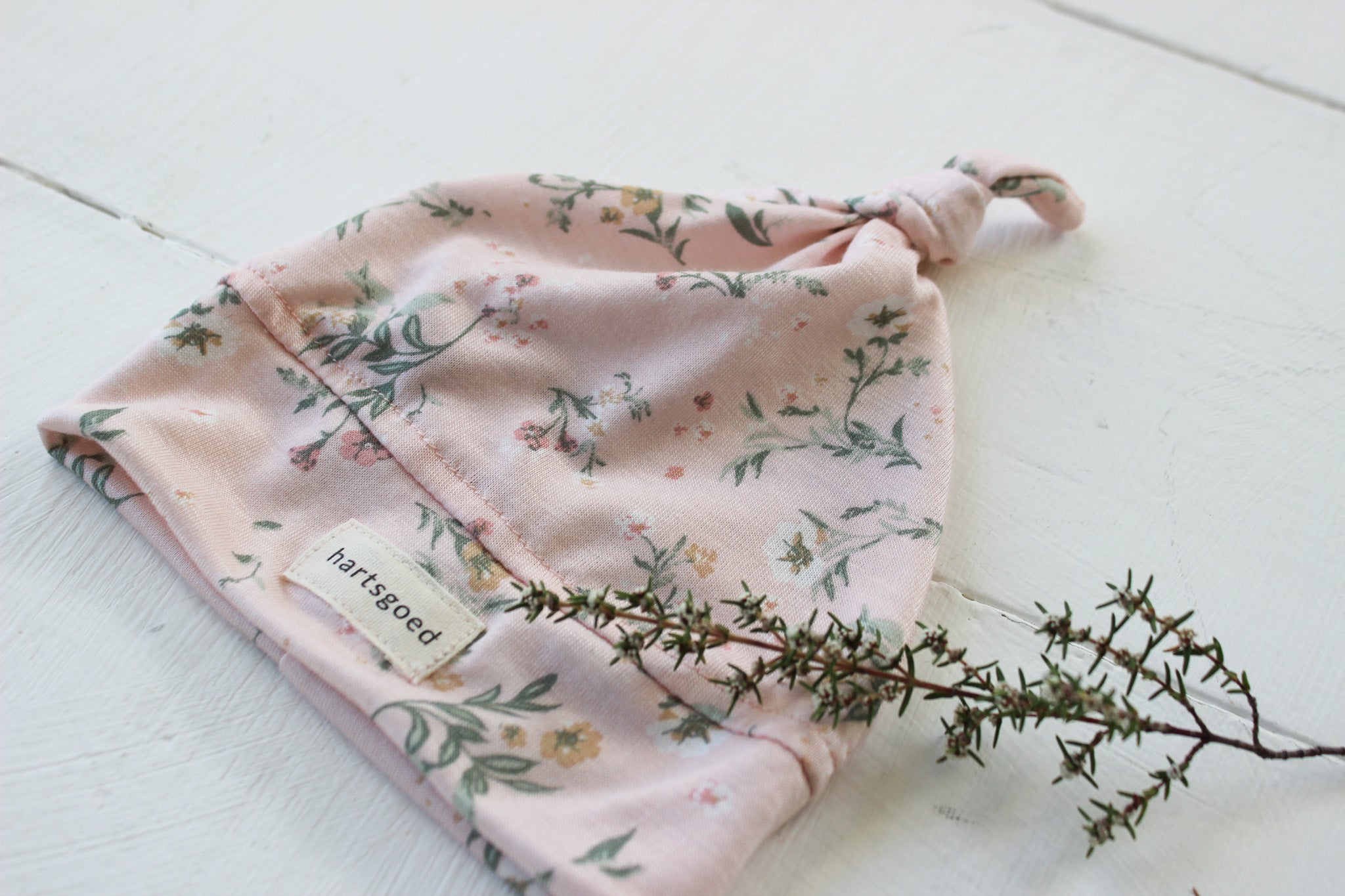 Knotted Hat | Blossoms on Blush