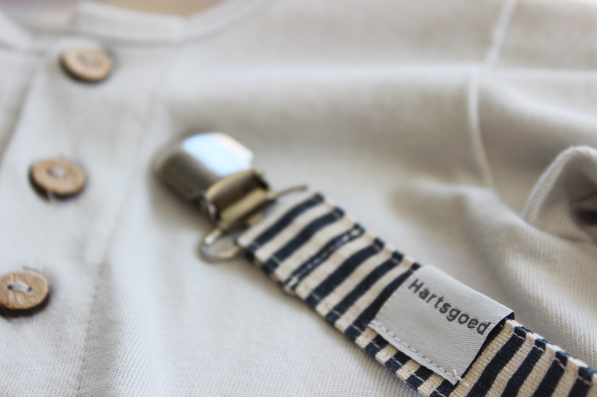 Dummy Clip | Linen Navy Lines