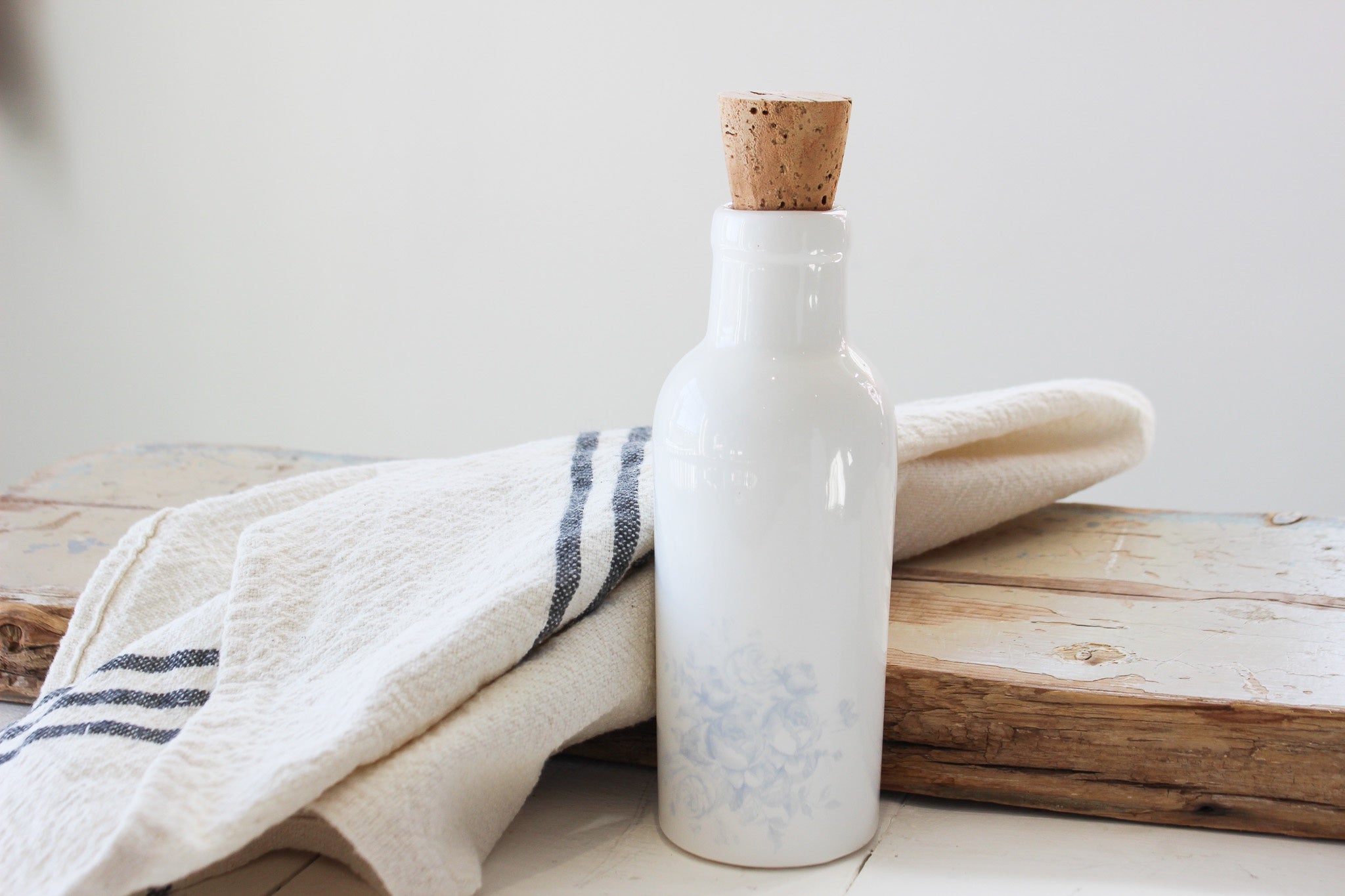 Olive Oil Bottle with Cork  | Rose Garden