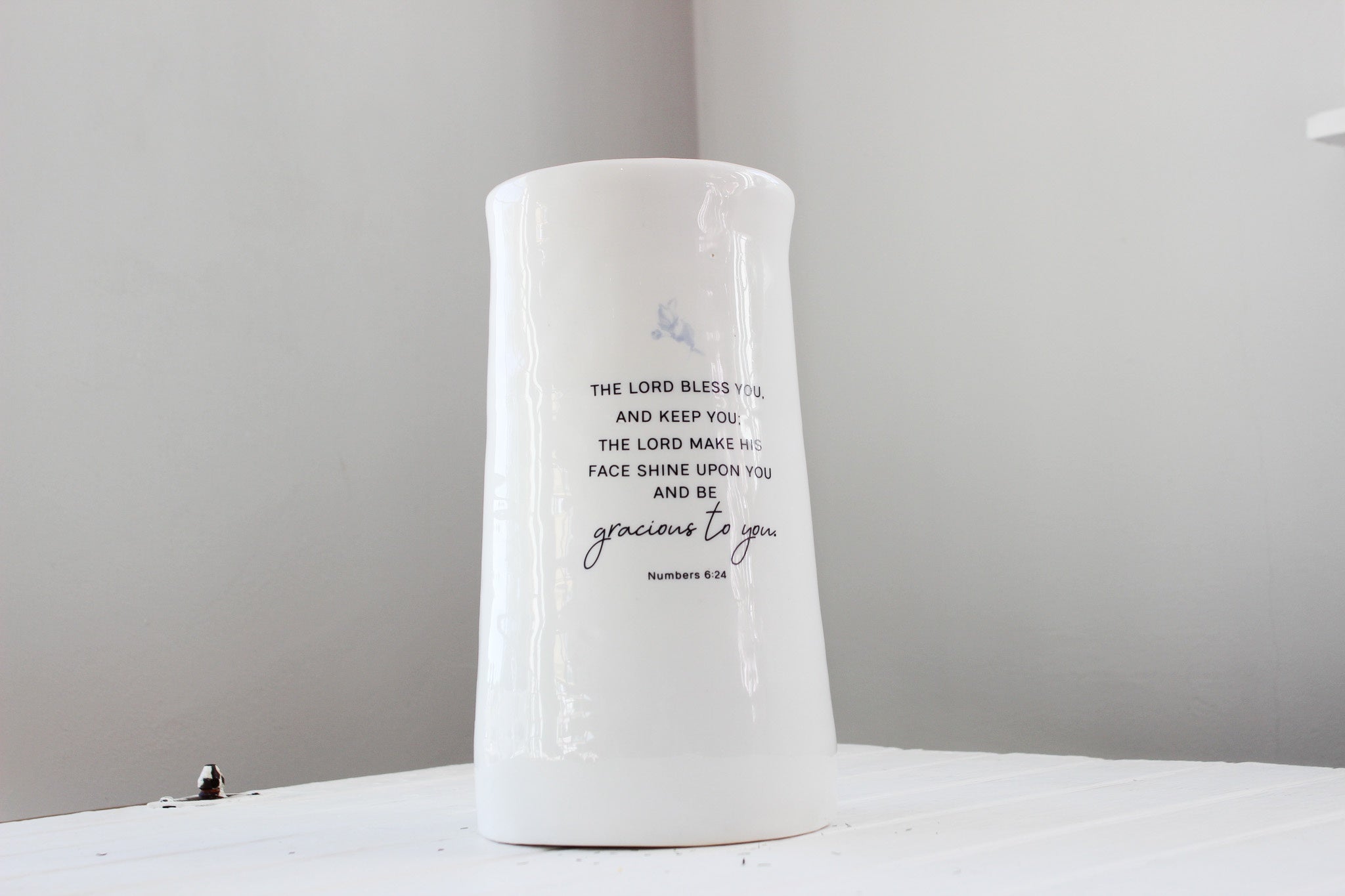 Tall Twisted Ceramic Vase | Numbers 6:24