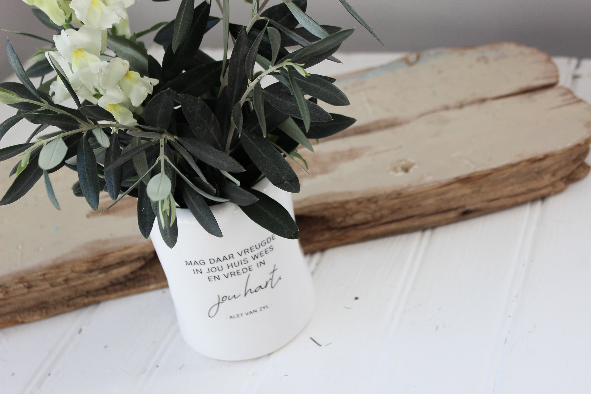 Ceramic Tin Vase | Vreugde in jou huis