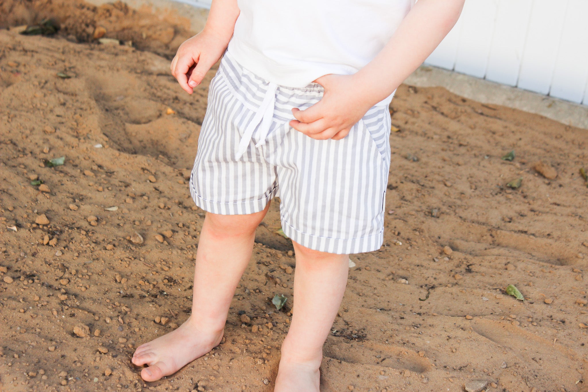 Henk Shorts | Grey Stripe