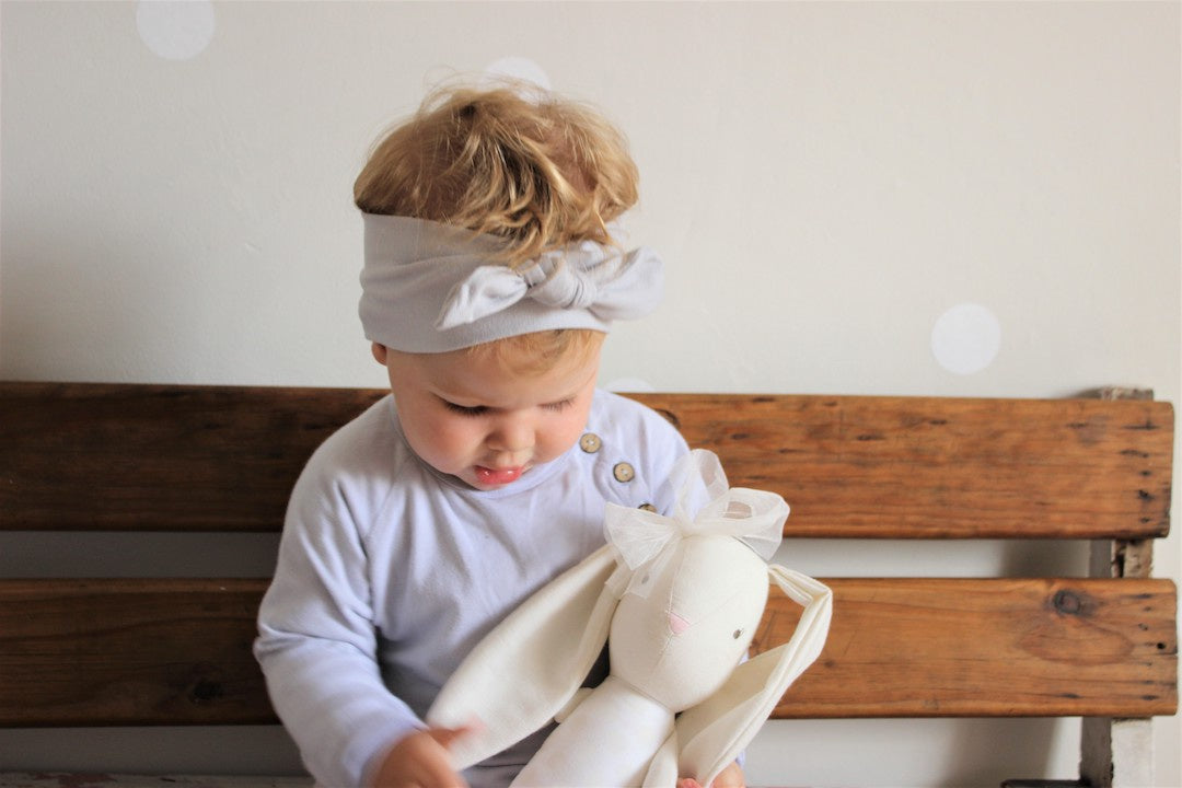 Tied headband  |  Light Grey