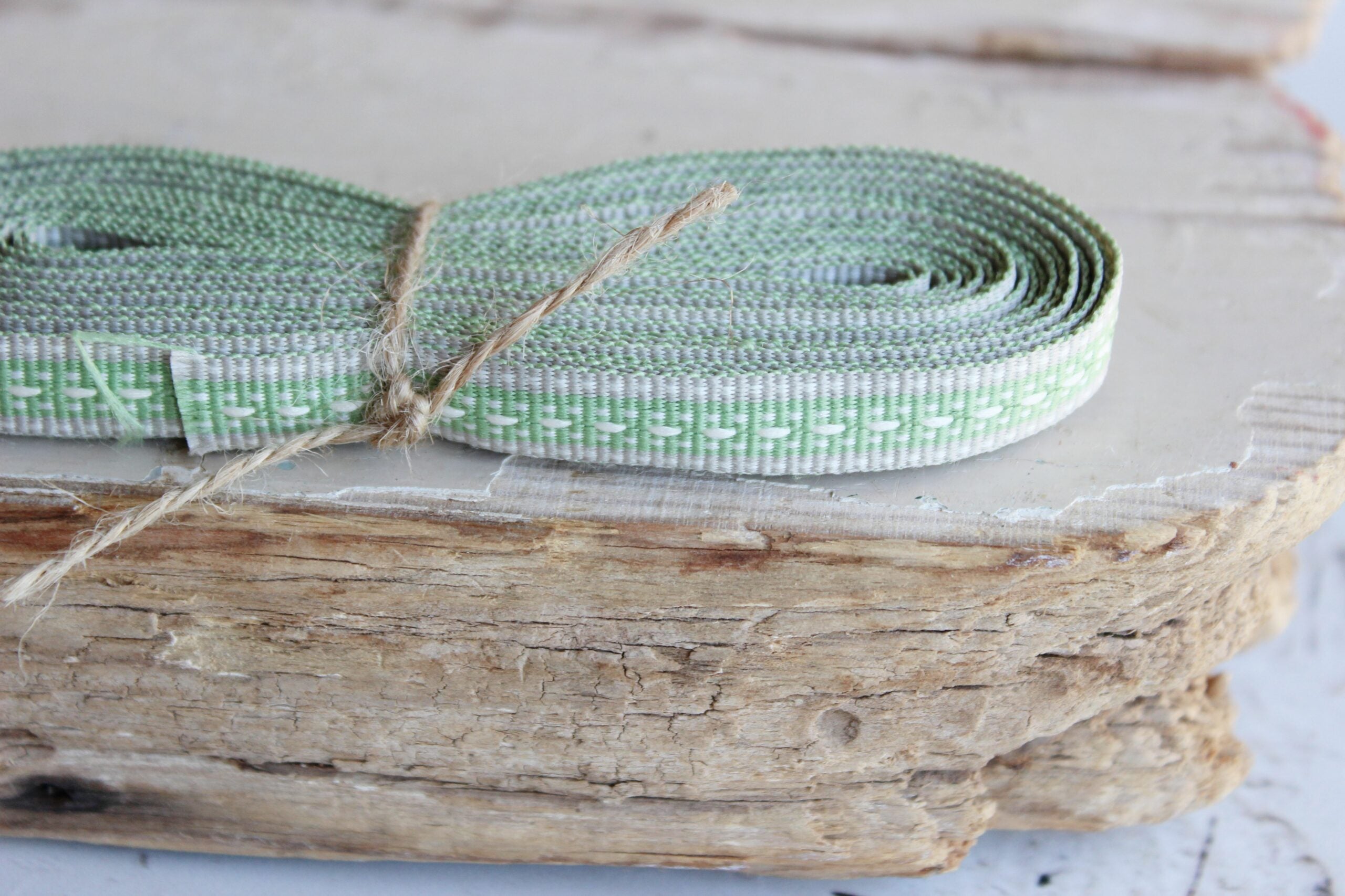 Ribbon 4m | Green multi Stitch