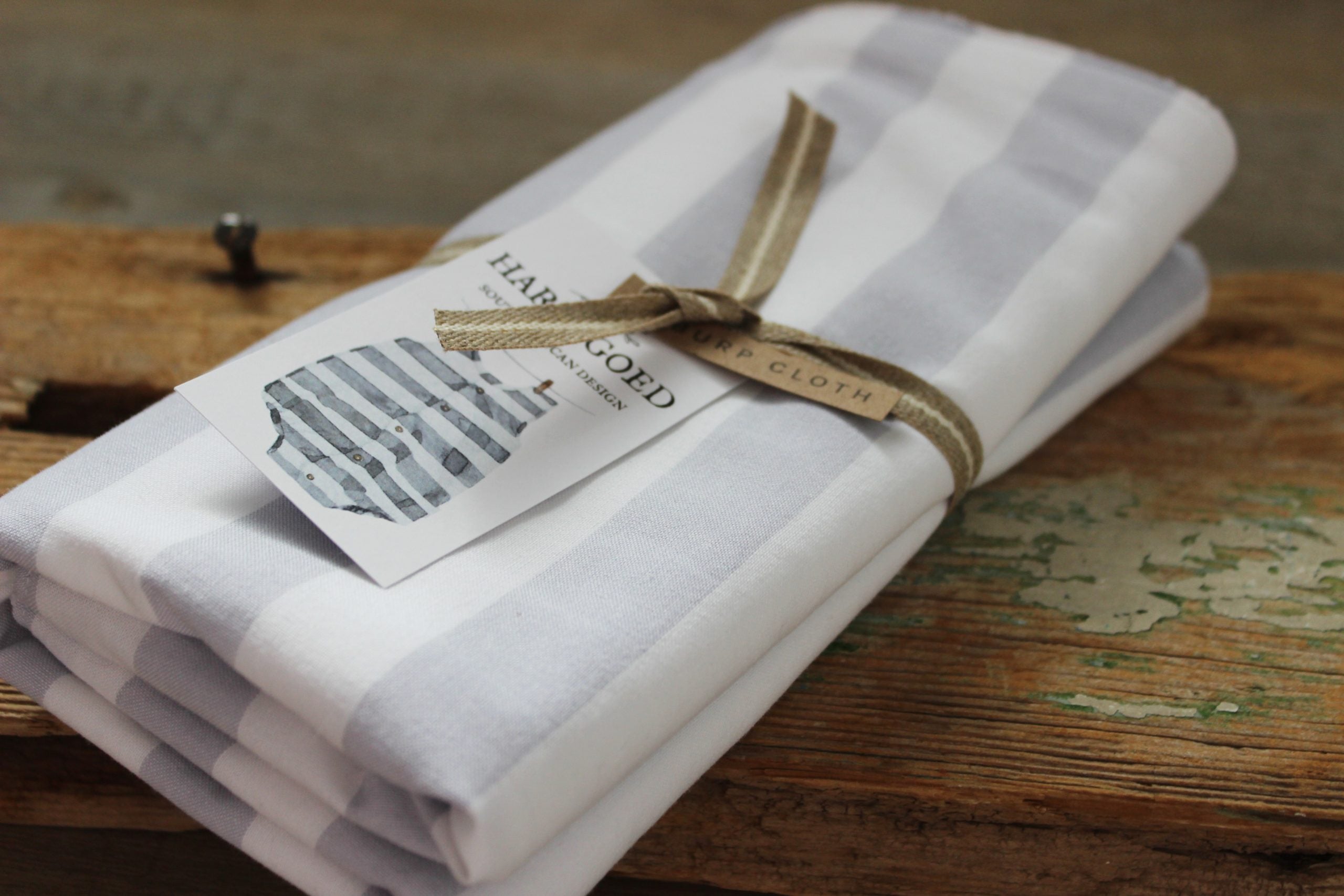 Burp Cloth | Grey wide stripe