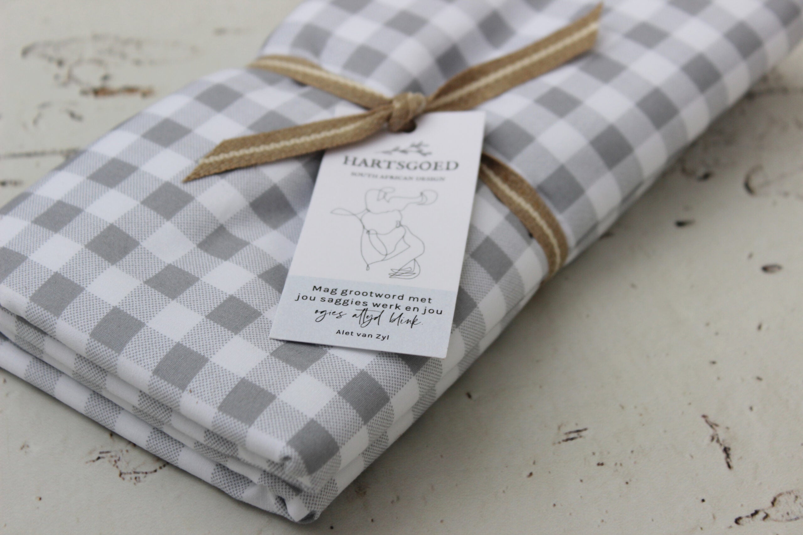 Burp Cloth | Grey Gingham