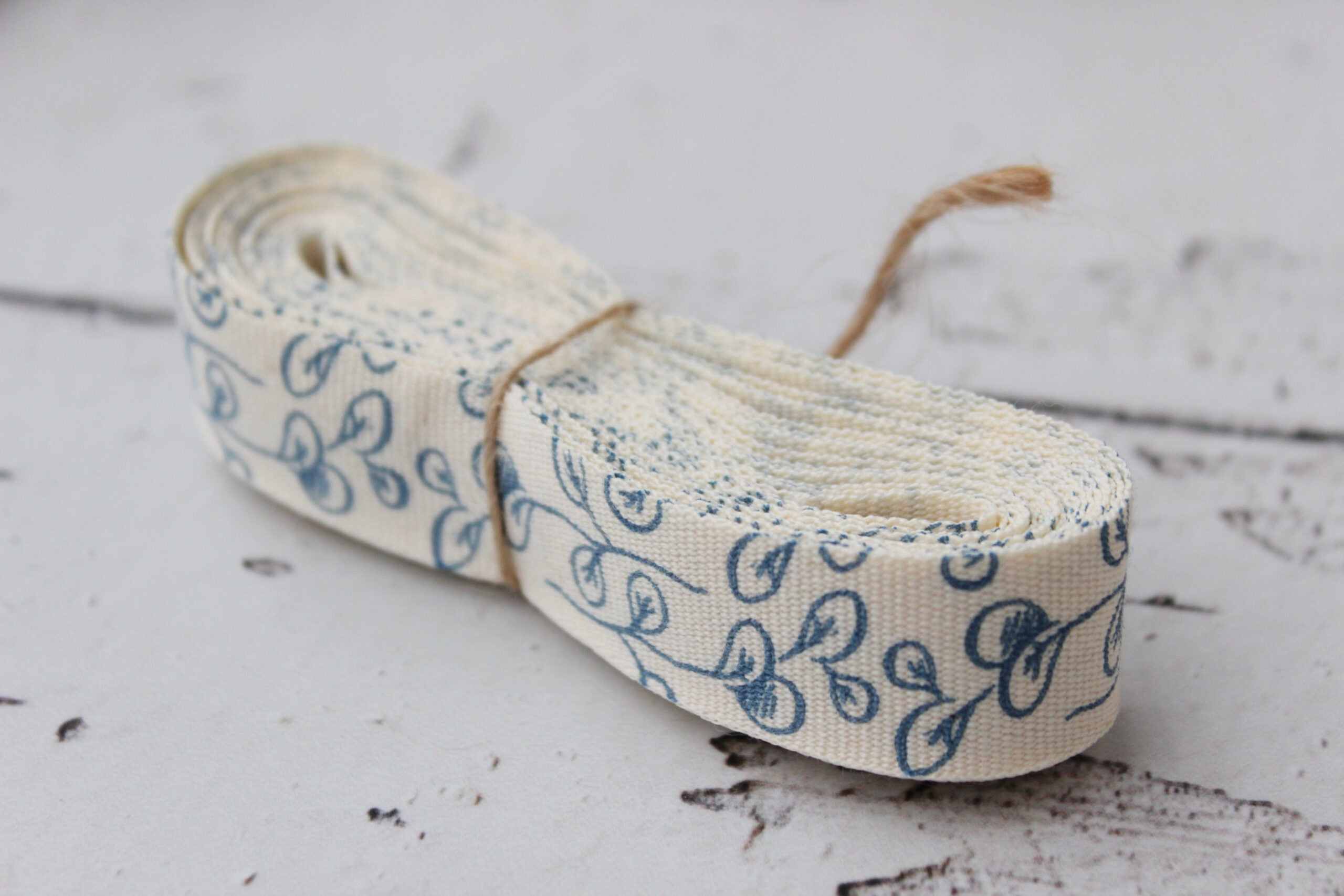 Ribbon 4m |  Blue leaf