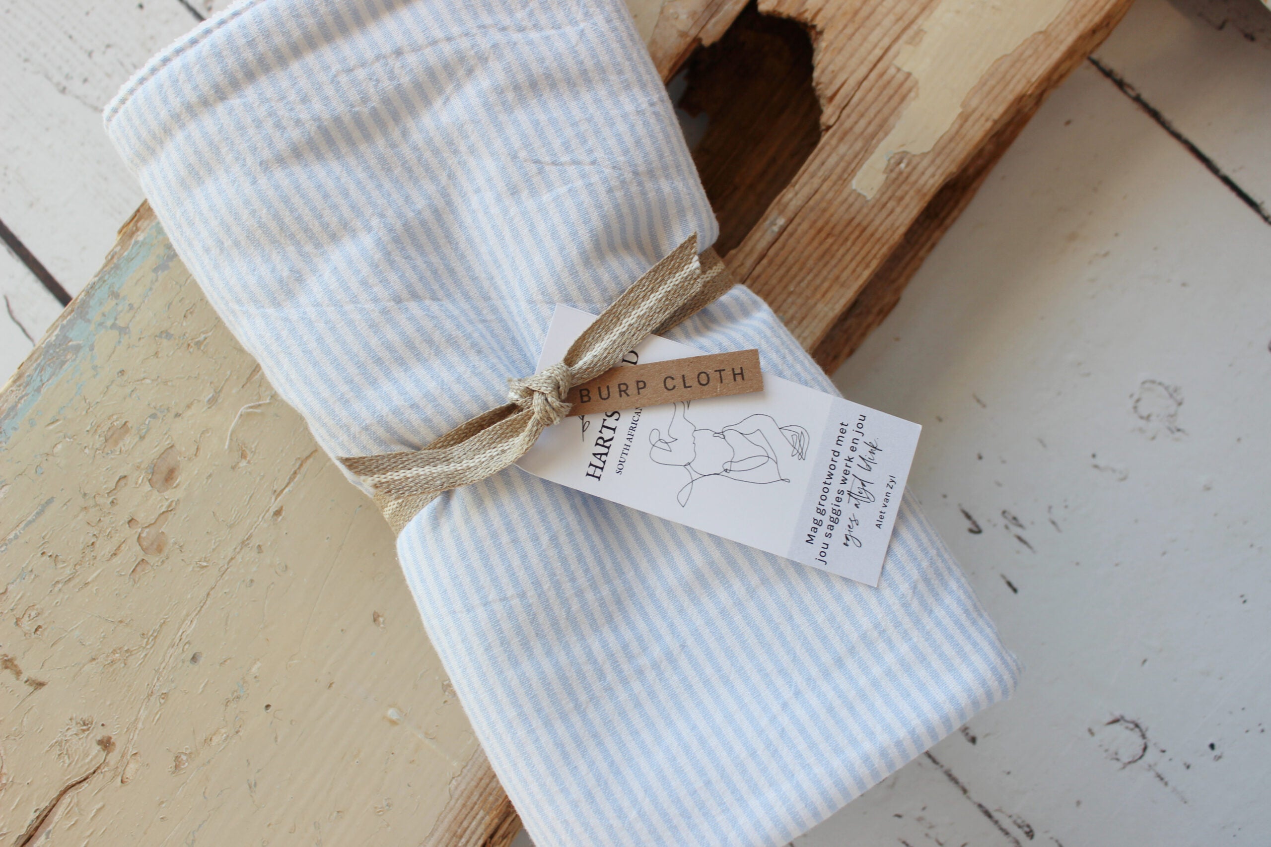 Burp Cloth | Baby Blue Stripes