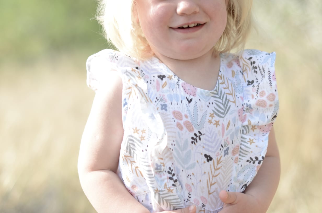 Amelia Romper | Spring floral Muslin