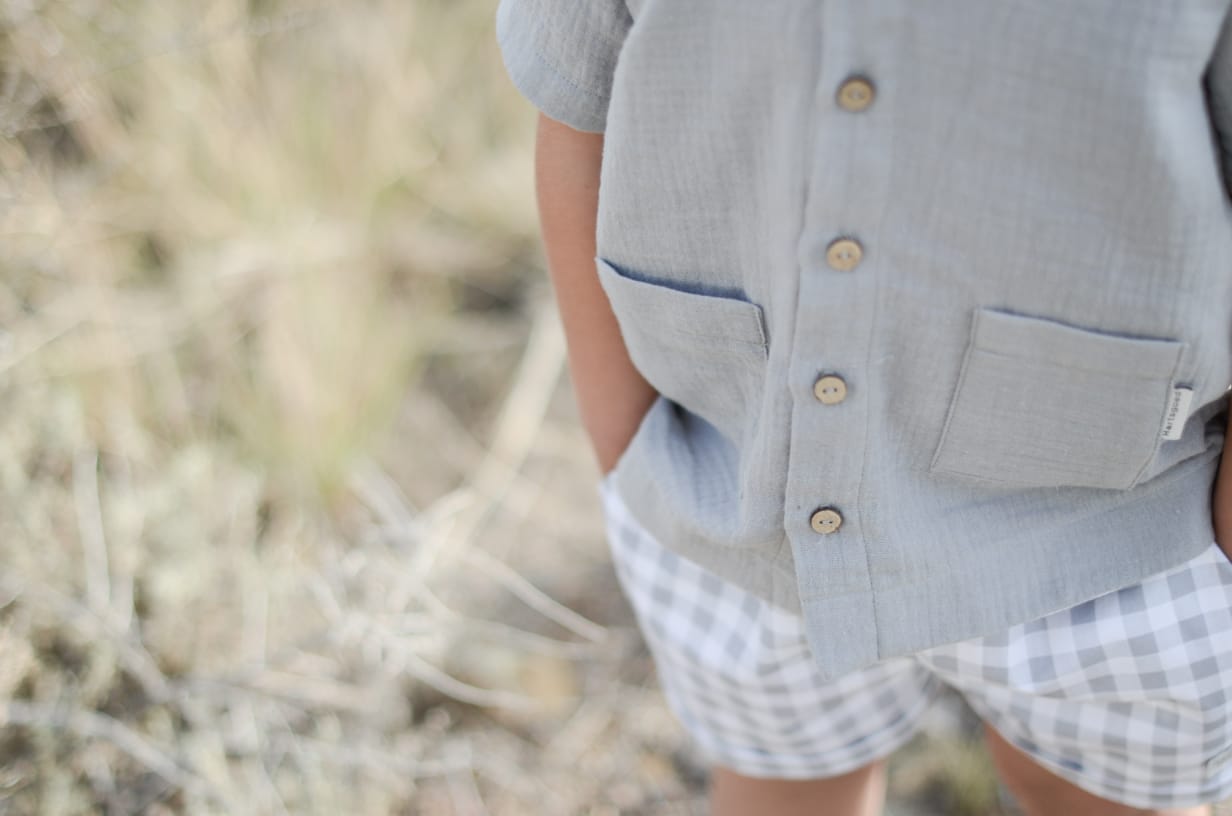 Johan Shirt | Grey Muslin