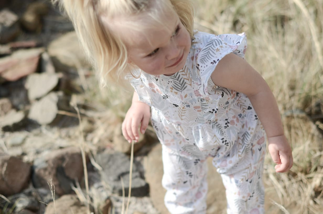 Amelia Romper | Spring floral Muslin