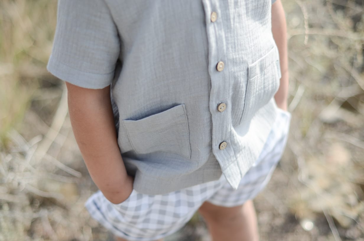 Johan Shirt | Grey Muslin