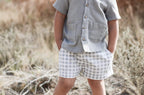 Wihan Shorts | Grey Gingham