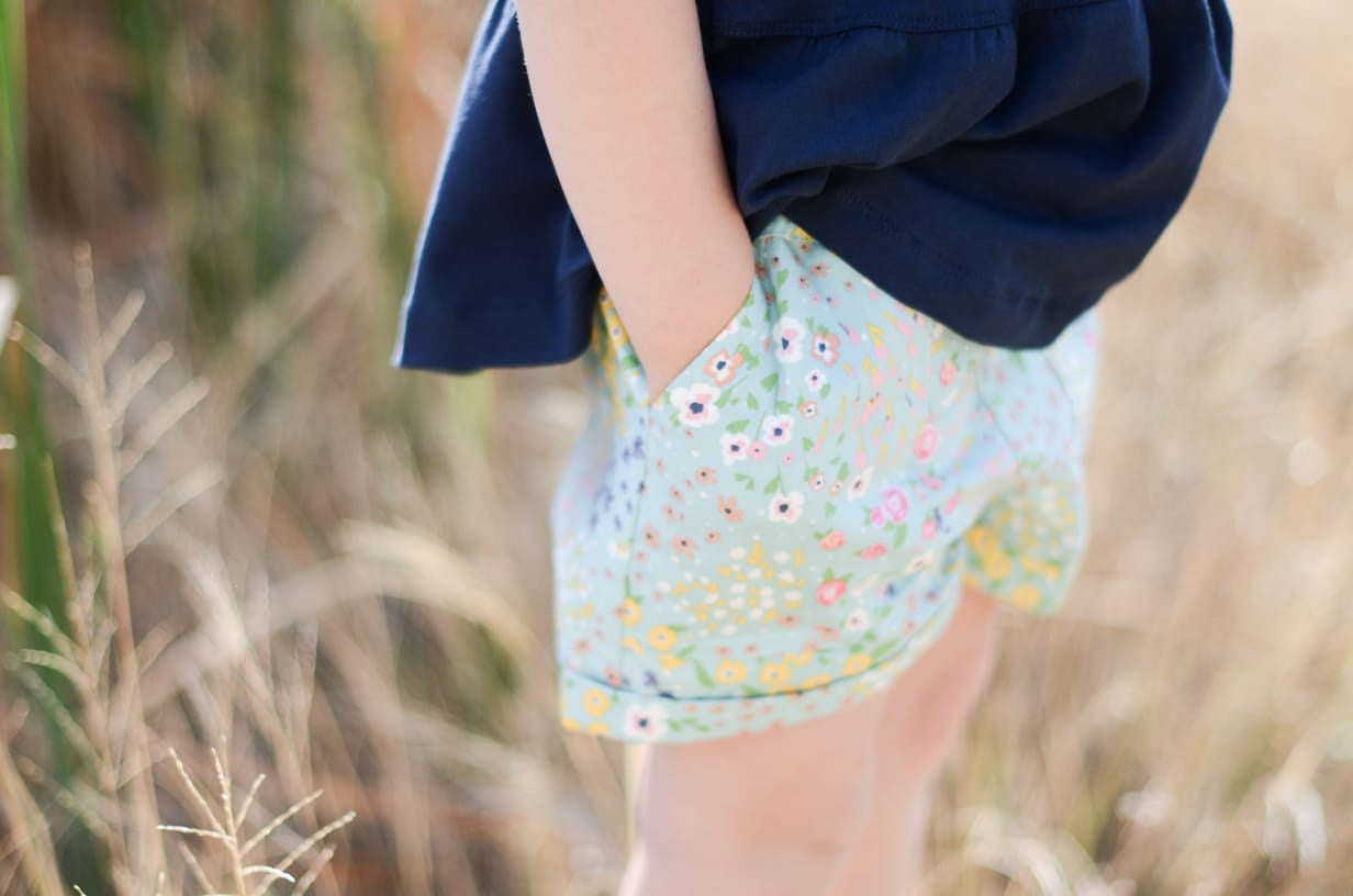Klara Shorts | Pretty Blossoms Sage