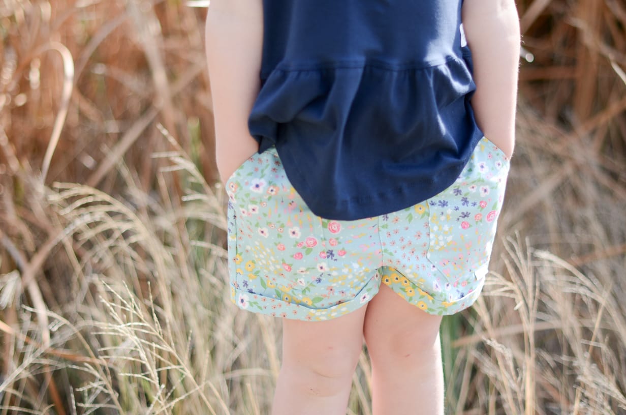 Klara Shorts | Pretty Blossoms Sage