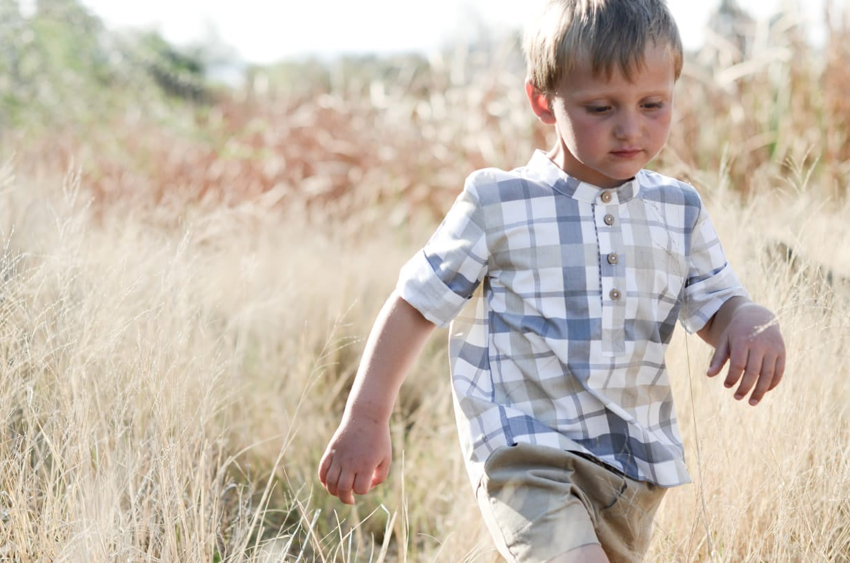Andrew Shirt | Grey & Sand