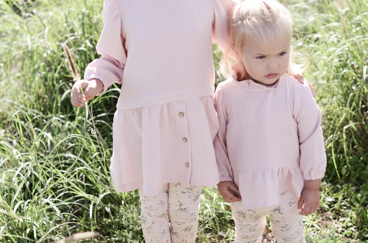 Winter legging | Blossoms on Blush