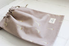 Linen Drawstring (L) | Ducks on Mauve