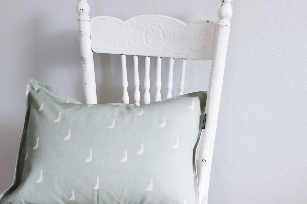 Cushion Cover | Ducks on Olive | 35x50cm