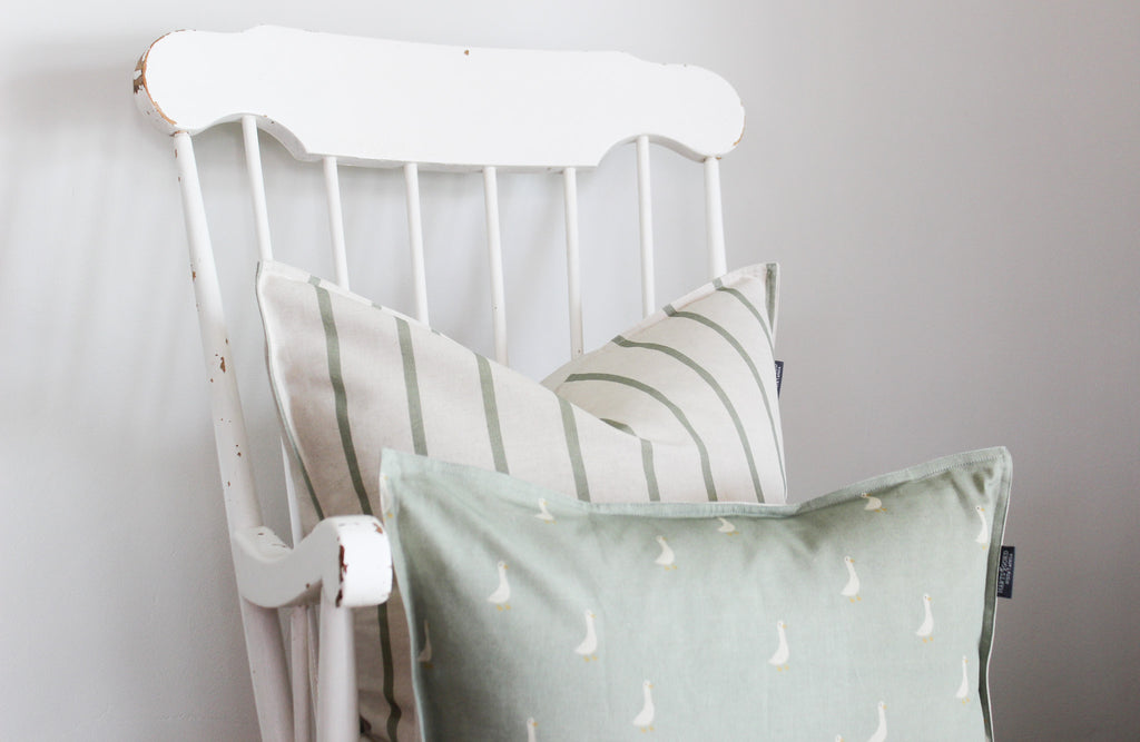 Cushion Cover | French Stripe Olive | 60x60cm