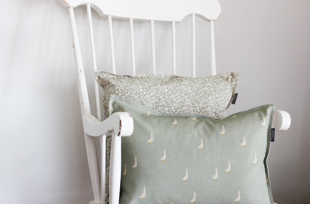 Cushion Cover | Ducks on Olive | 35x50cm