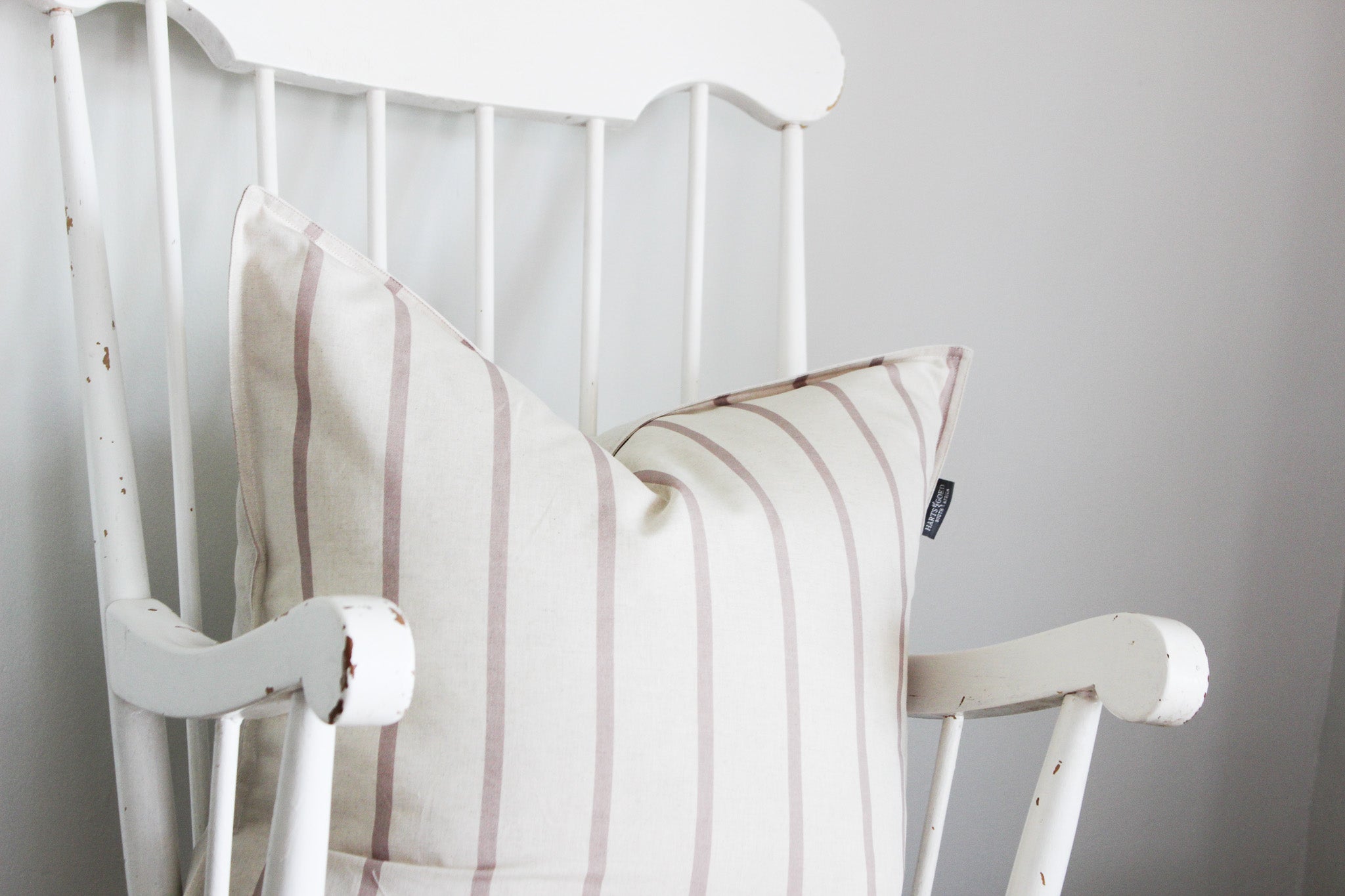 Cushion Cover | French Stripe Mauve | 60x60cm