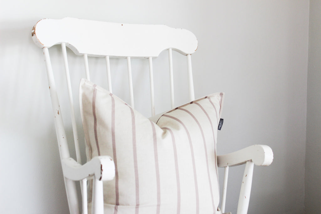 Cushion Cover | French Stripe Mauve | 60x60cm