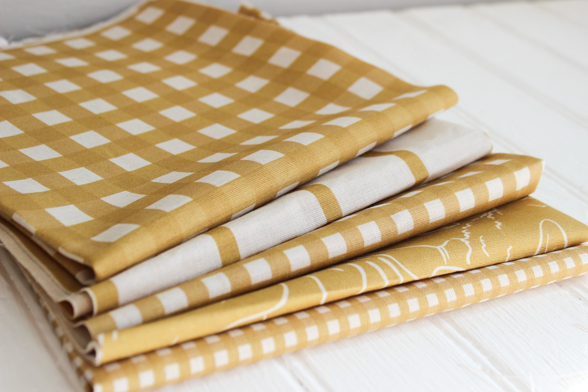 Fabric | Farm Animals on Mustard