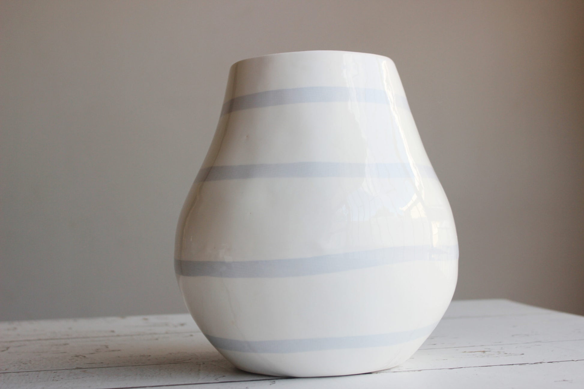 Bulb Vase | Blue Pinstripe