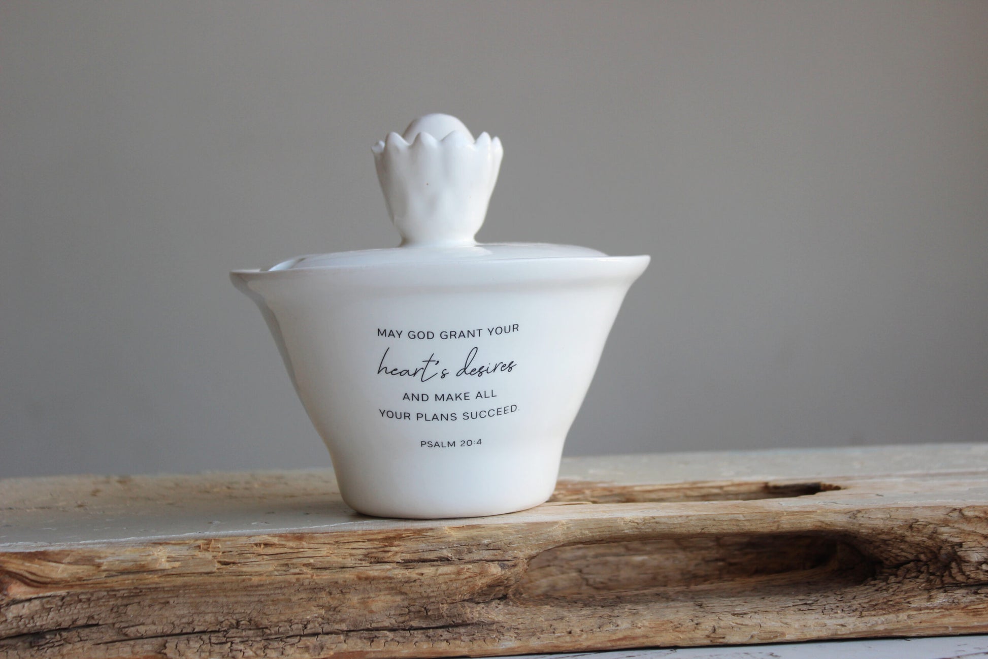 Sugar Bowl / Jam Pot | Psalm 20:4