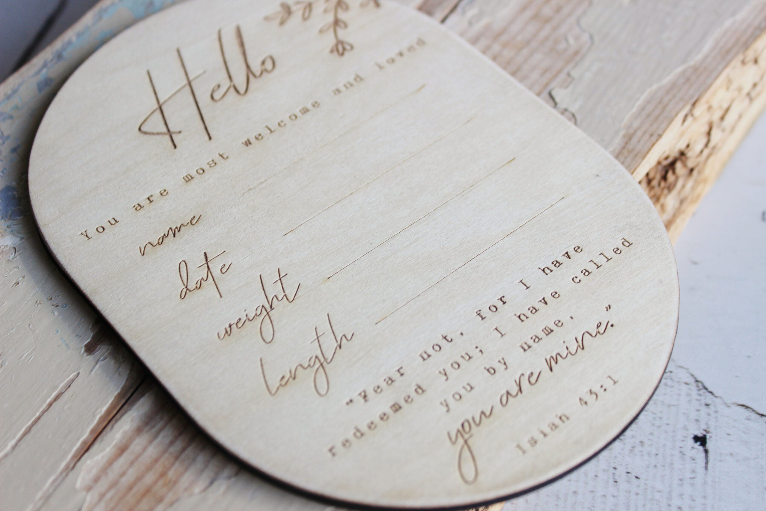 Birth Announcement Card | English