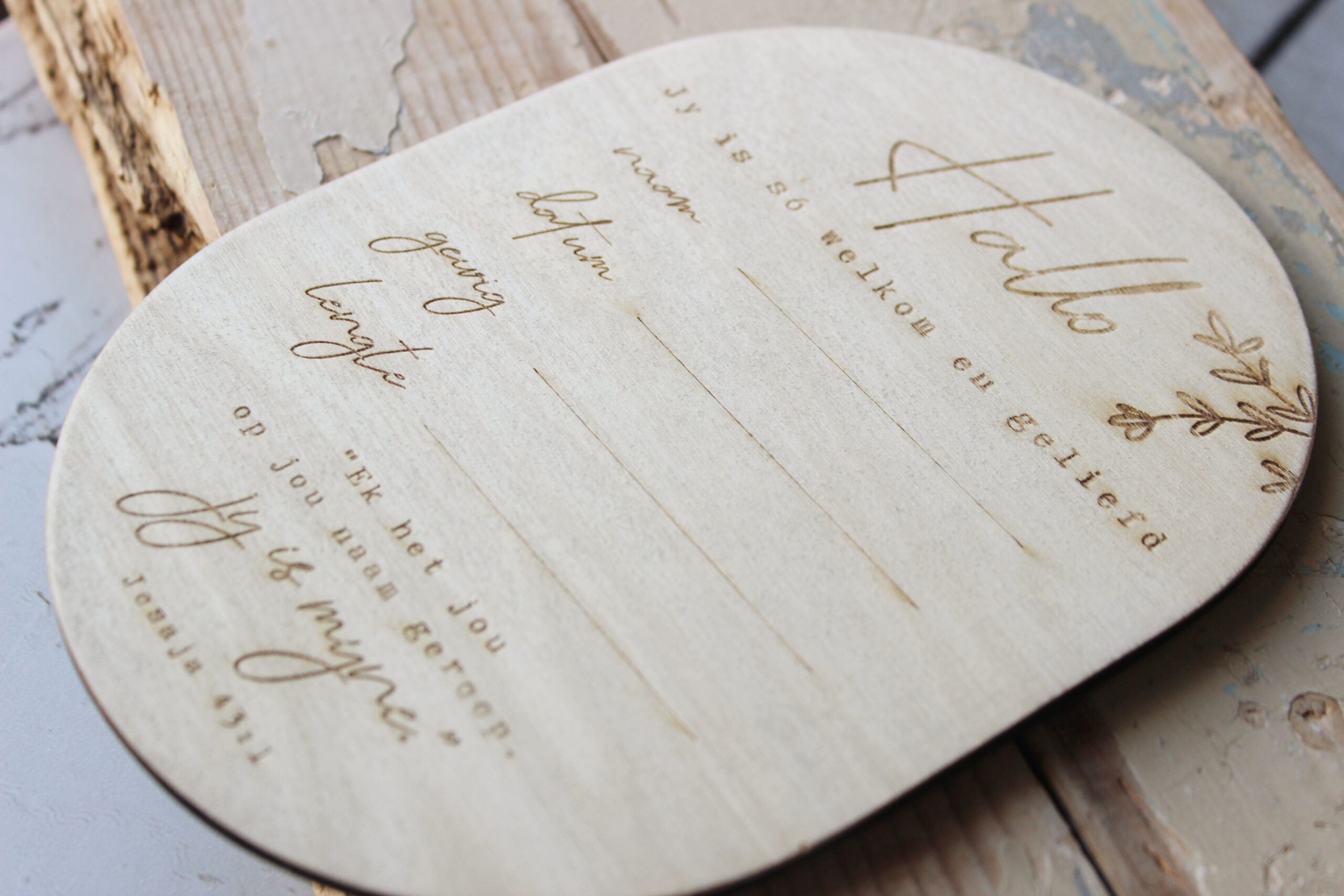 Birth Announcement Card | Afrikaans