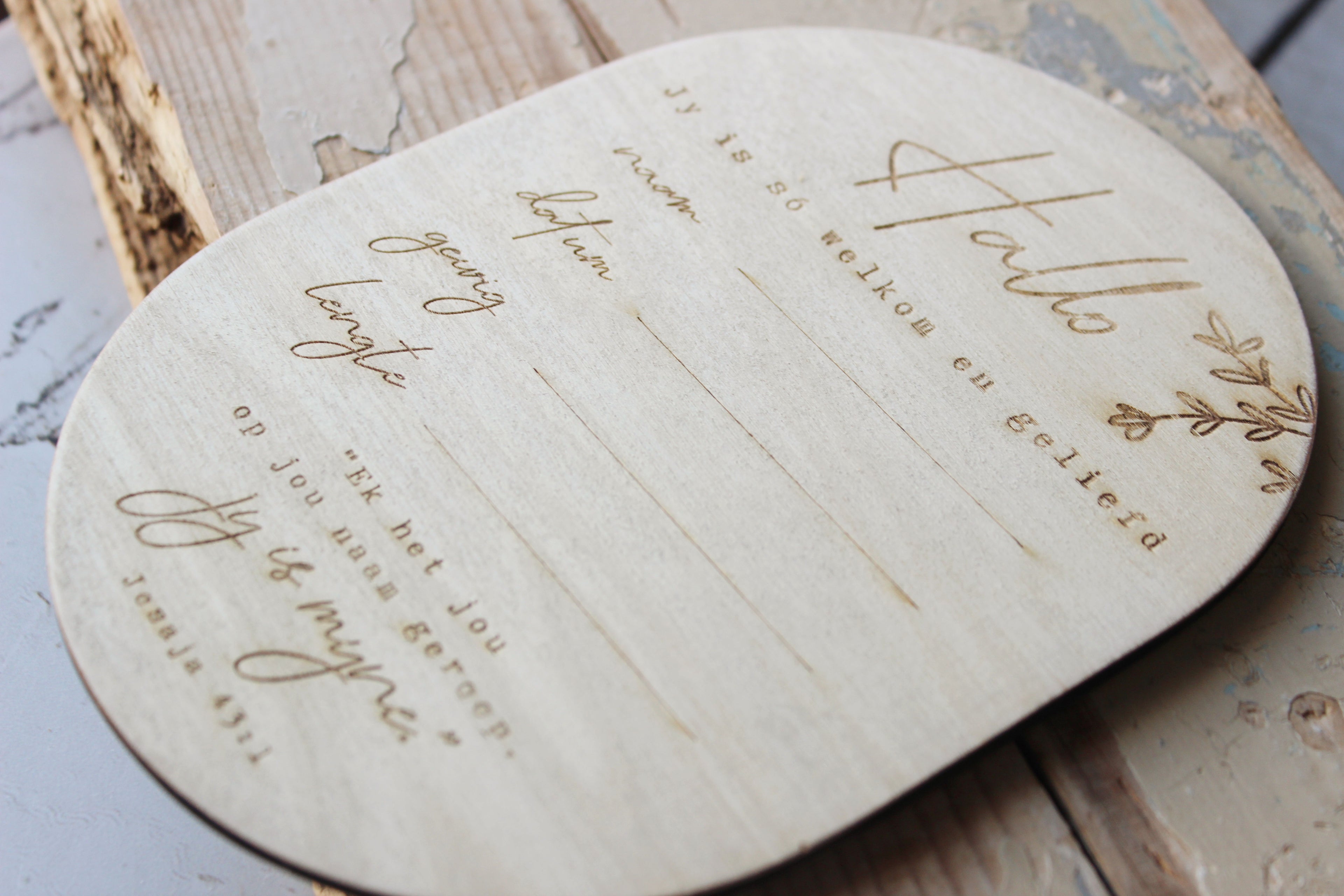Birth Announcement Card | Afrikaans